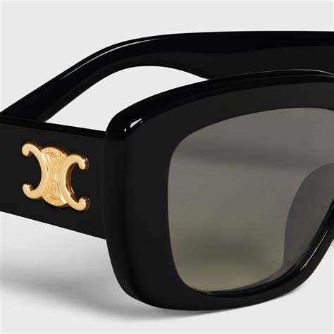 celine triomphe 04 sunglasses in acetate black|celine triomphe sale.